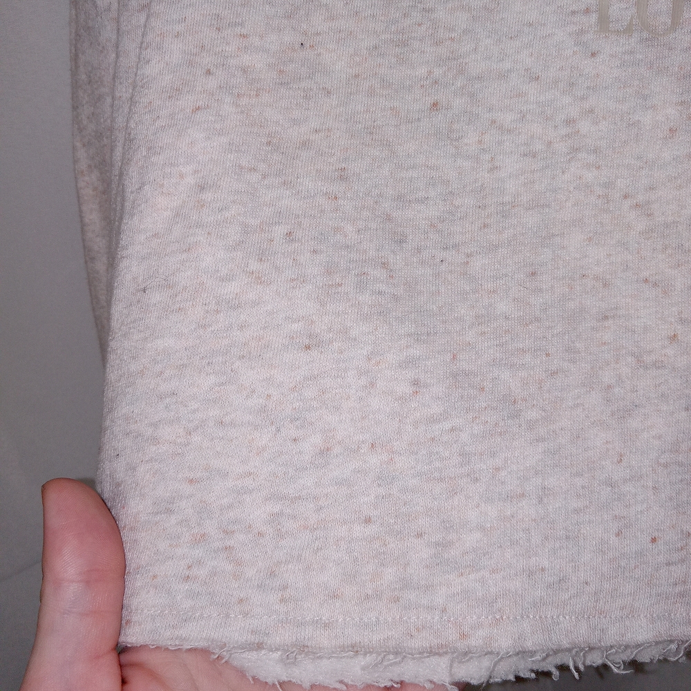 PINK Victoria's Secret Campus Fleece Cropped Hoodie Raw Hem Logo Sweatshirt M - Picture 8 of 8